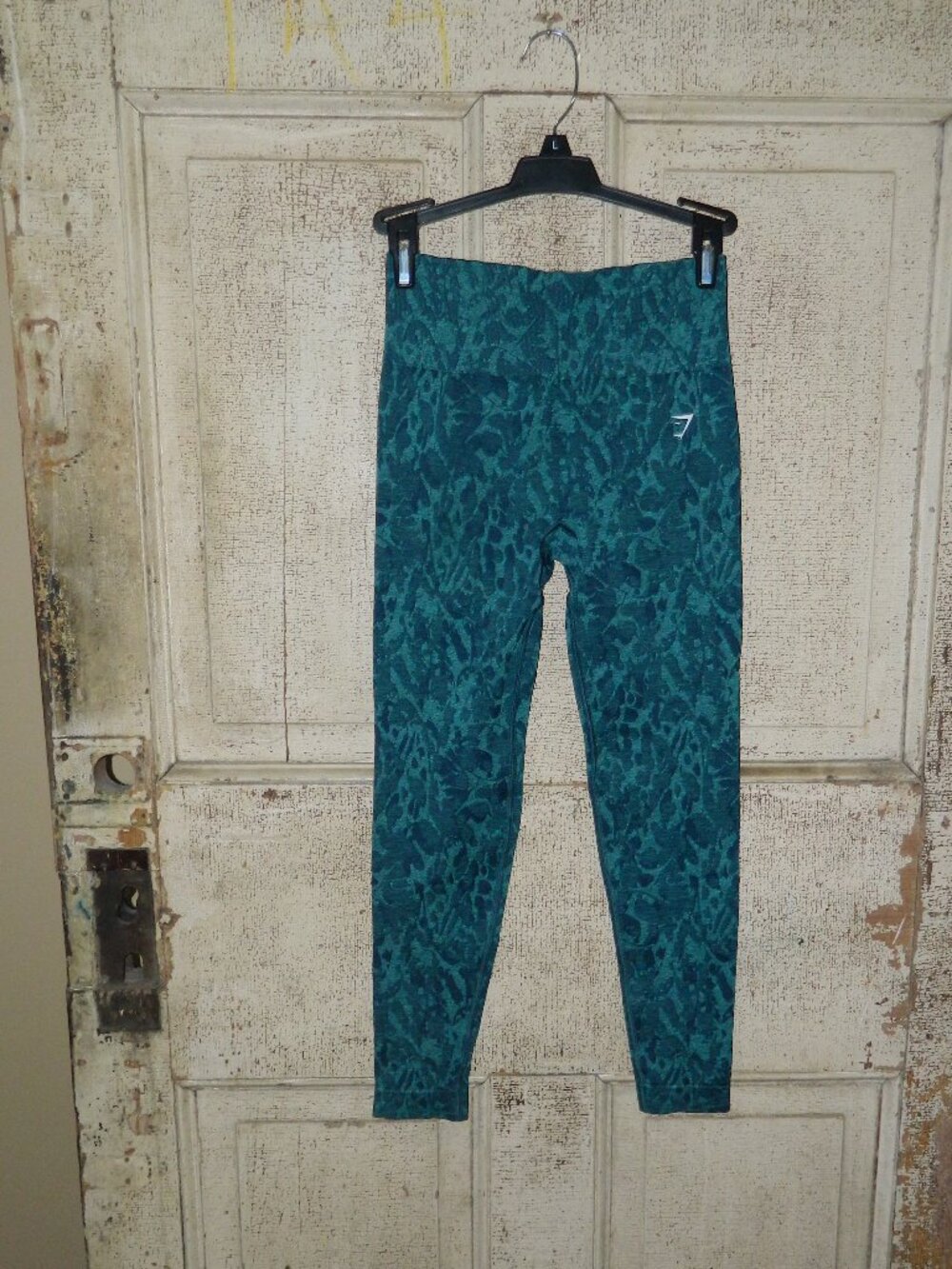Gymshark Adapt Animal Seamless Leggings Blue High Waisted Small (X-17)